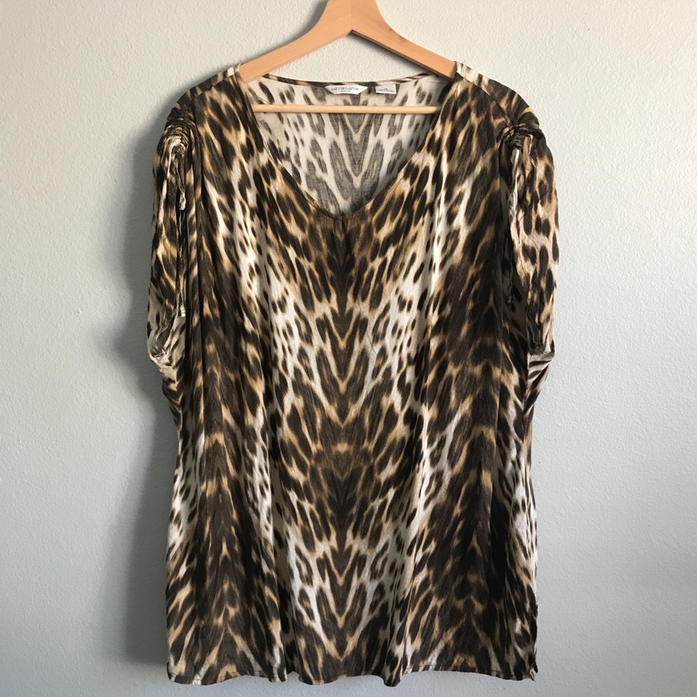 Liz Claiborne Woman leopard shirt. Size 1x
